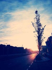 Road at sunset