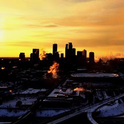 Cityscape at sunset