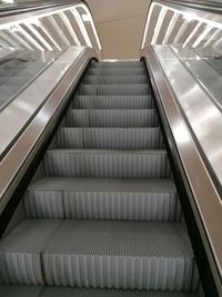 Low angle view of escalator