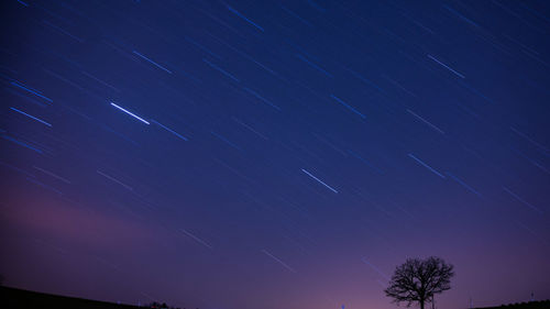 Low angle view of star field against sky at night