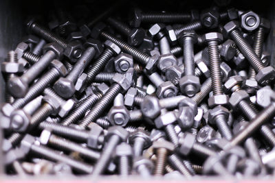 Close-up of nuts and bolts