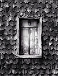 Closed window of old building