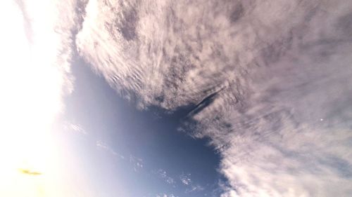 Low angle view of clouds in sky