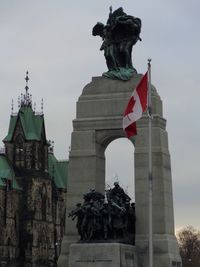 Low angle view of statue of liberty