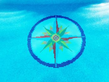 Digital composite image of blue water