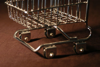 Close-up of guitar on table