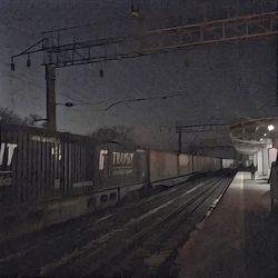 Railroad tracks against sky