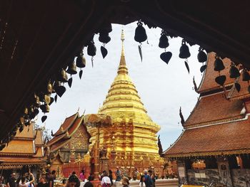 Group of people in temple