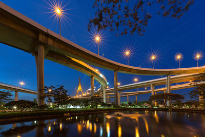 Low angle view of bridge over river