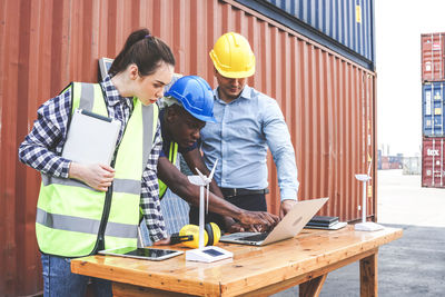 Men working on table