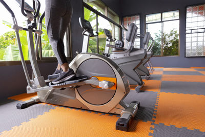 Woman exercising in gym