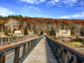 Footbridge over river