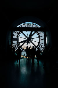 Silhouette of people at home