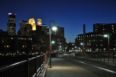 Illuminated modern building at night