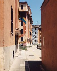 Residential buildings against clear sky
