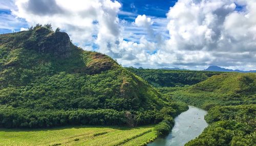 Panoramic view of landscape against sky