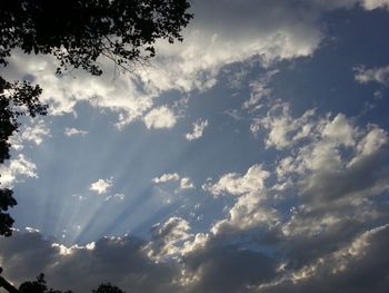 Low angle view of cloudy sky