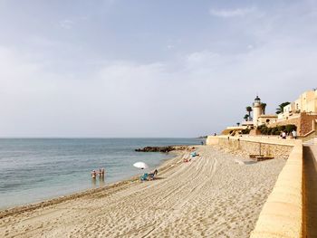 Panoramic view of beach against sky