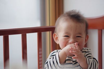 Portrait of cute baby boy