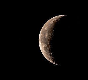 Moon against clear sky at night