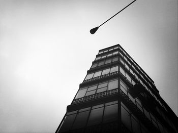 Low angle view of modern building against sky