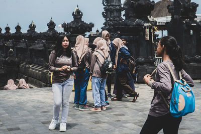 Group of people in temple