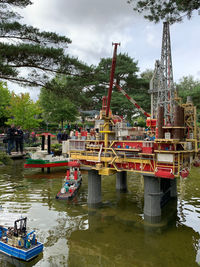 Boats in lake