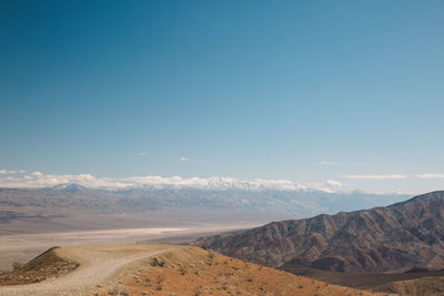 Scenic view of desert against sky