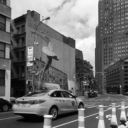 City street with buildings in background