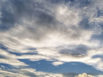 Low angle view of clouds in sky