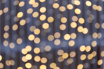 Defocused image of illuminated lights