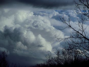 Low angle view of storm clouds in sky