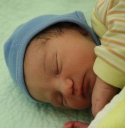 Close-up of baby sleeping