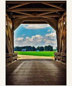 Built structure against cloudy sky