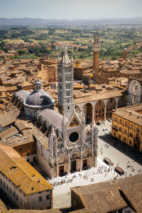Central siena aerial in italy taken in may 2022