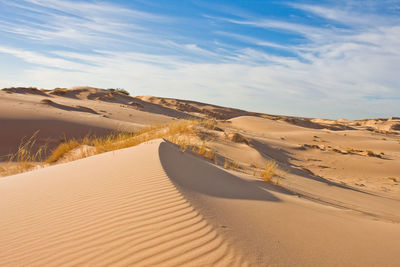 Scenic view of desert against sky