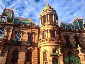 Low angle view of historic building against sky