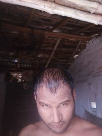 Close-up portrait of man