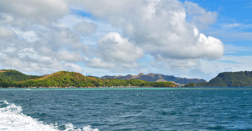 Panoramic view of sea against sky