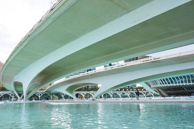 Low angle view of bridge over river