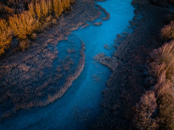 High angle view of sea shore