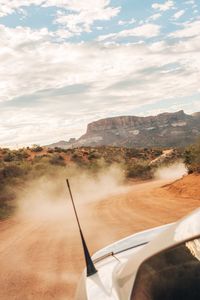 Scenic view of desert against sky