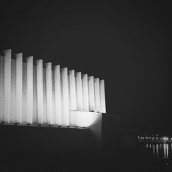 Illuminated built structure at night