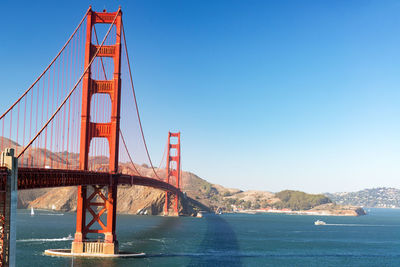 Golden gate bridge against sky