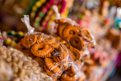 Close-up of crab for sale in market