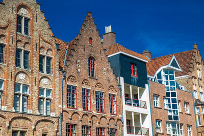  houses representative of the traditional arquitecture of the historical bruges town