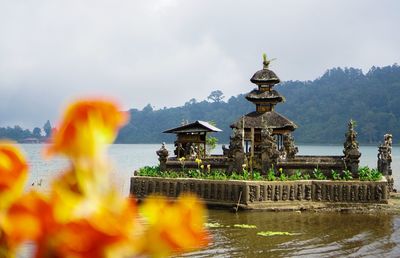 Temple amidst lake