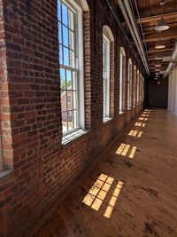 View of wooden wall of building