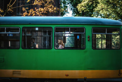 Close-up of train