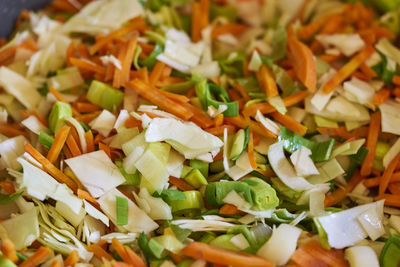 Close-up of chopped vegetables